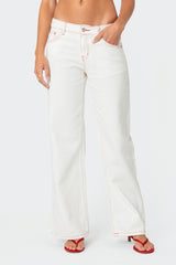 Strawberry Bow Pocket Jeans