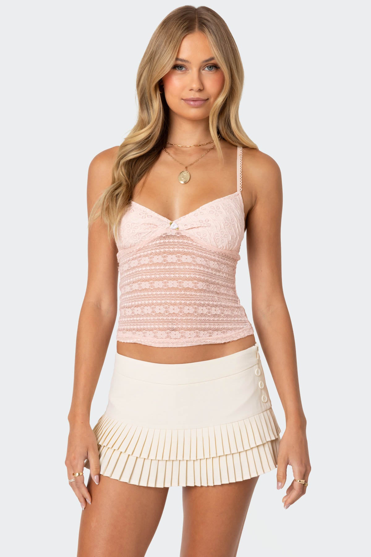 Tuesday Textured Lace Tank Top