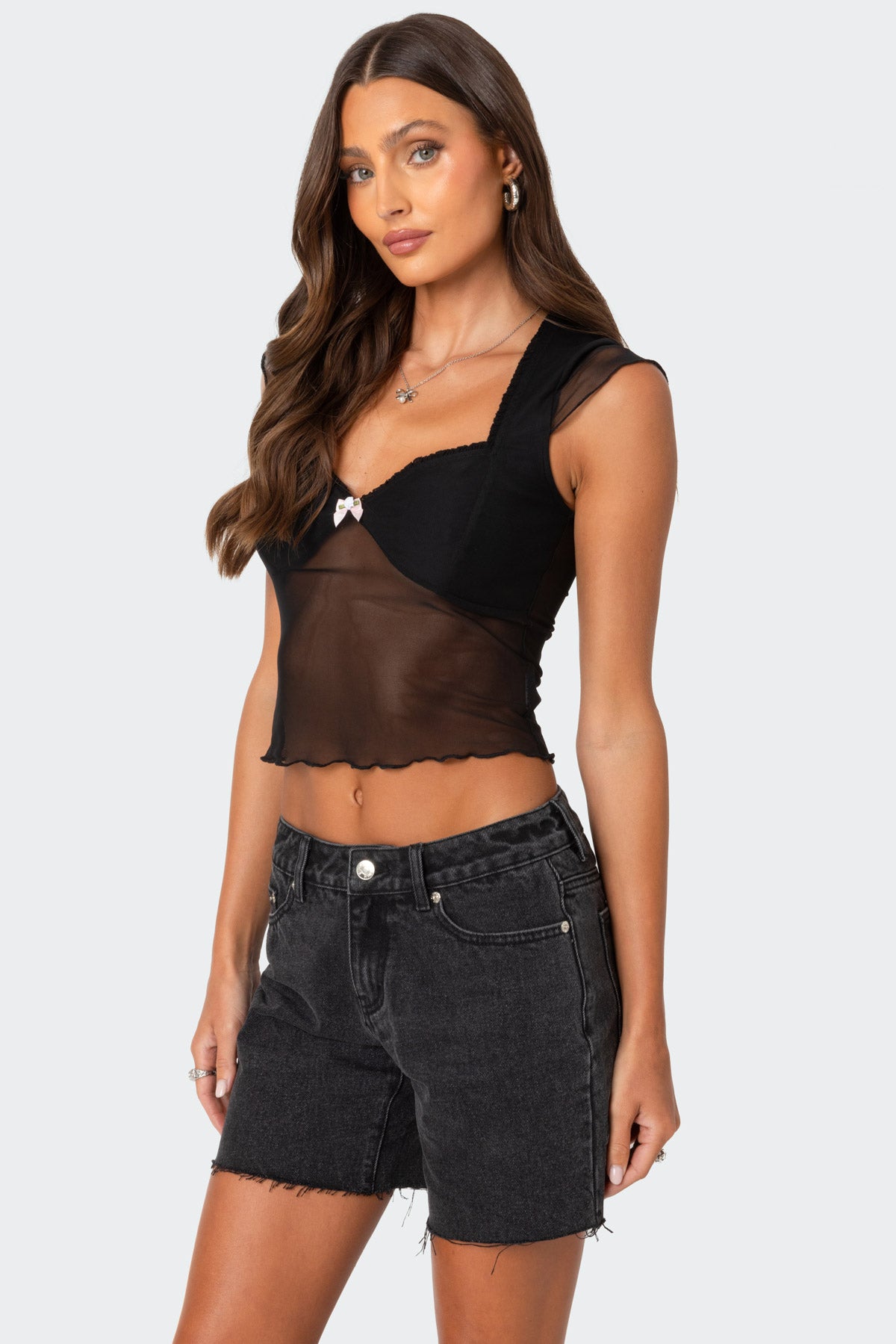 Devi Sheer Mesh Top