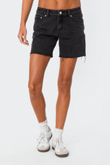 Tomboy Low Rise Denim Shorts