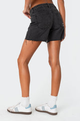 Tomboy Low Rise Denim Shorts