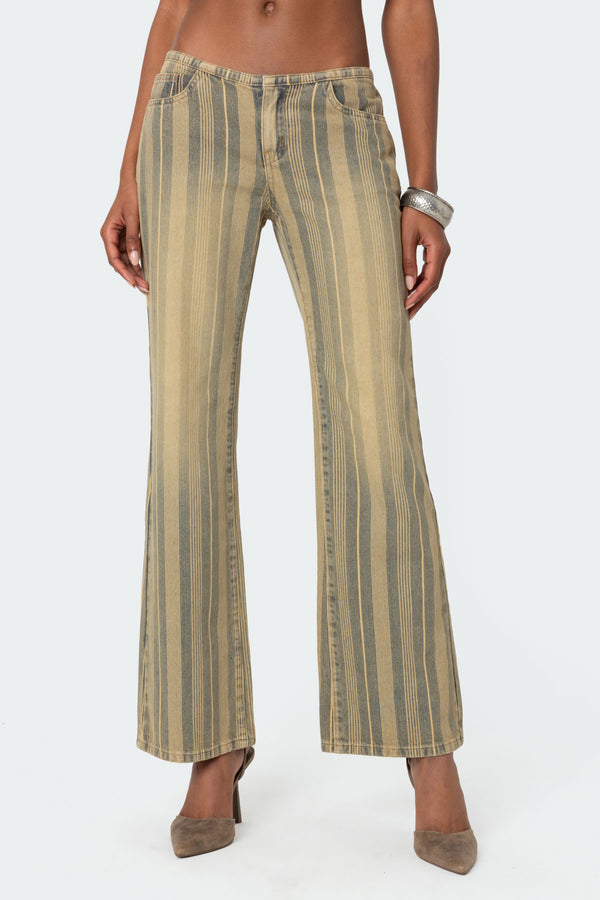 Eternity Pinstripe Flare Jeans