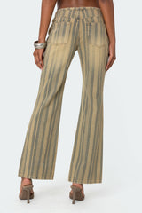 Eternity Pinstripe Flare Jeans