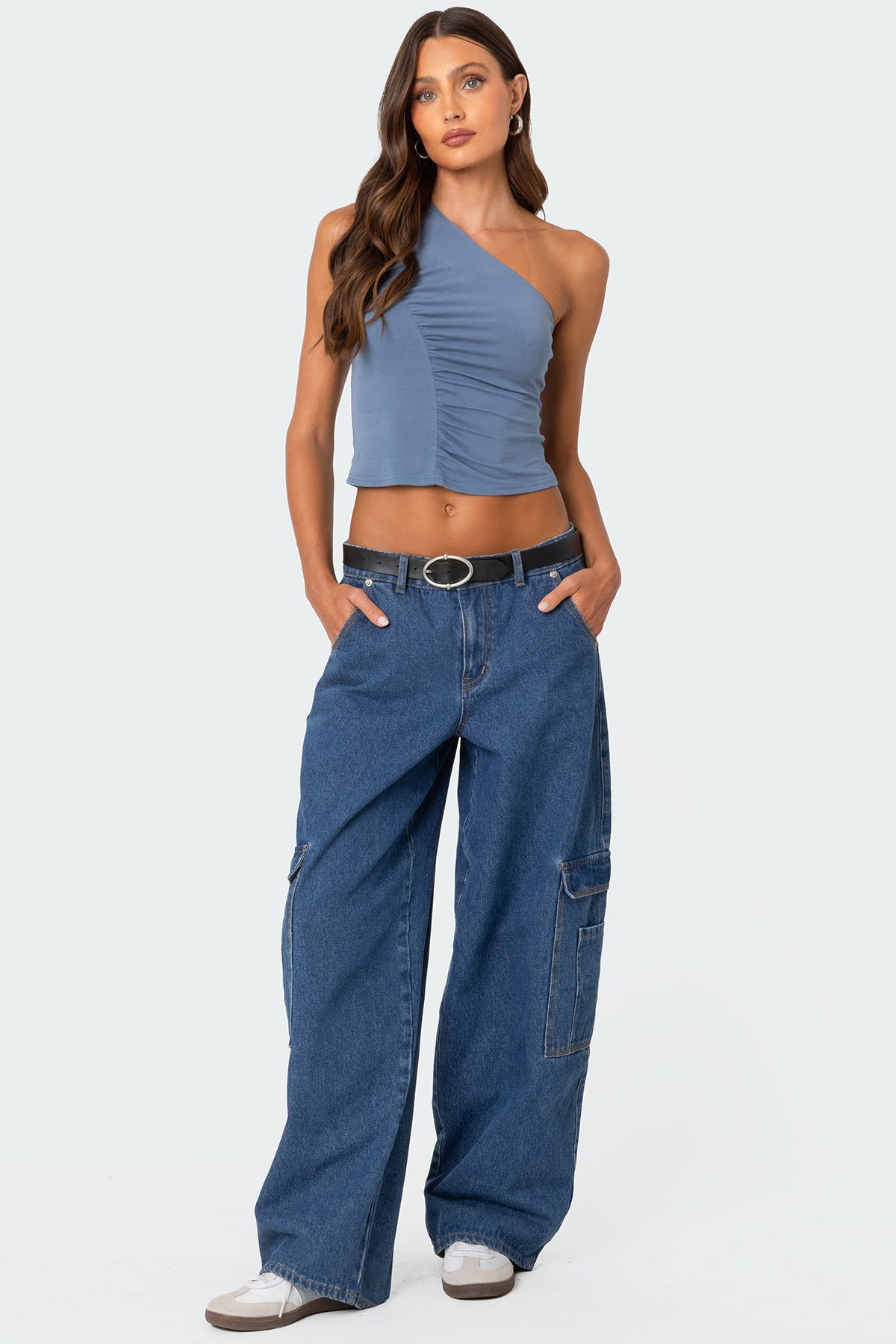 Ivy Ruched One Shoulder Top