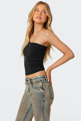 Belted One Shoulder Top