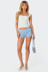 Gingham Scrunch Shorts