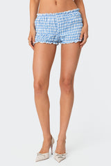 Gingham Scrunch Shorts