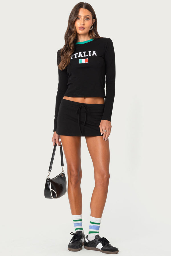 Bayside Slitted Micro Skort