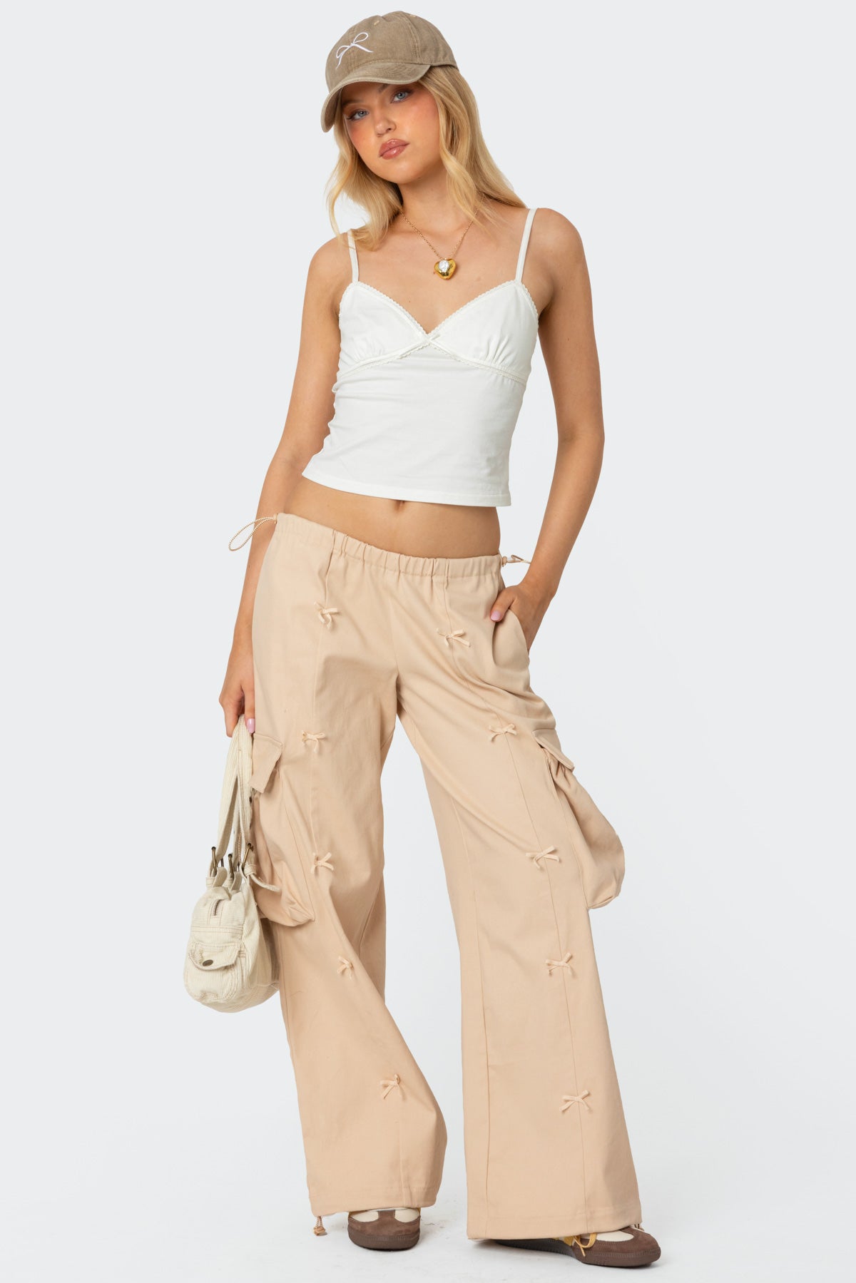 Bow Trim Cargo Parachute Pants