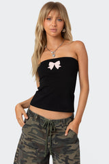 Bow Patch Tube Top