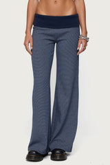 Amarna Striped Fold Over Trousers