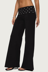 Reeva Polka Dot Foldover Trousers