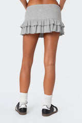 Delia Ruffled Terry Mini Skort