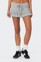 Delia Ruffled Terry Mini Skort