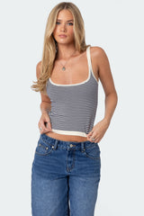 Saylor Striped Knit Tank Top