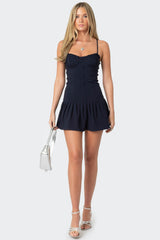 Cupped Drop Waist Mini Dress