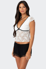 Avi Sheer Lace Top