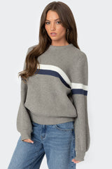 Nautical Striped Oversized Sweater