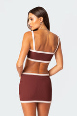 Sutton Contrast Ribbed Bra Top