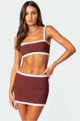 Sutton Contrast Ribbed Bra Top