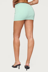 Aureley Contrast Knit Mini Skirt