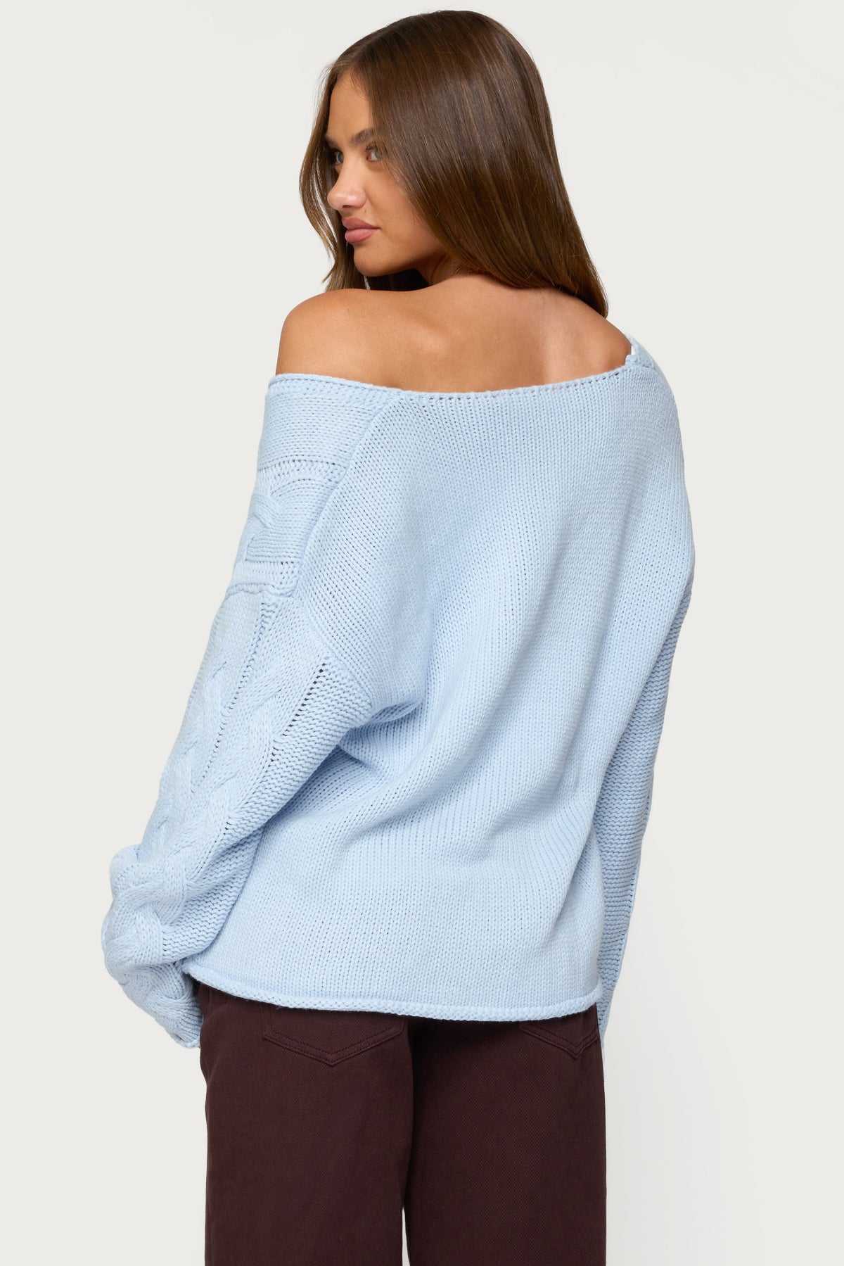 Inga Oversized Cable Knit Sweater