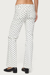 Romily Polka Dot Low Rise Straight Leg Jeans