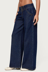 Meredith Low Rise Wide Leg Jeans