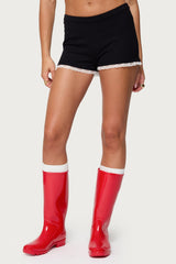 Sansa Lacey Knit Micro Shorts