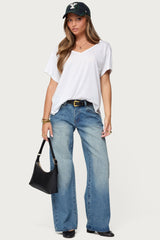 Sonora Oversized V Neck T Shirt