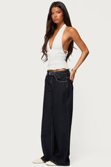 Karah Belt Low Rise Baggy Jeans