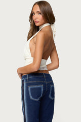 Sandra Lacey High Neck Halter Top