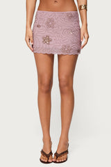 Astrid Beaded Mini Skirt