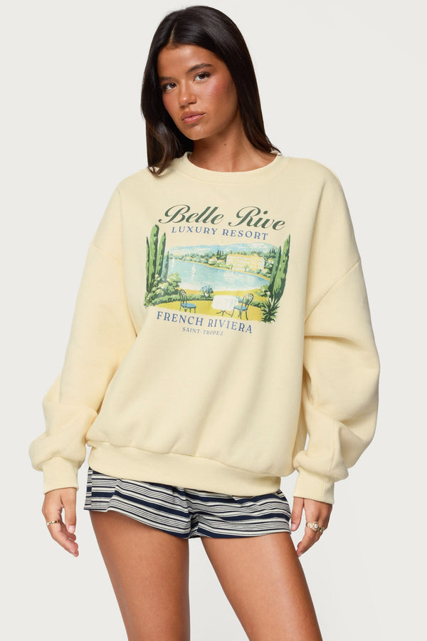 French Riviera Oversized Sweatshirt