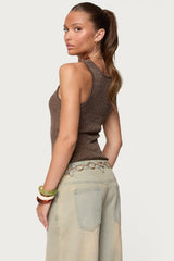 Eleora Sequin Knit Tank Top