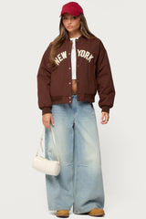 Big Apple Oversized Bomber Jacket