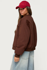Big Apple Oversized Bomber Jacket