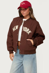 Big Apple Oversized Bomber Jacket