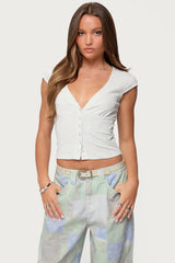 Alza Button Up Top