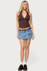 Ginny Mixed Polka Dot Halter Top