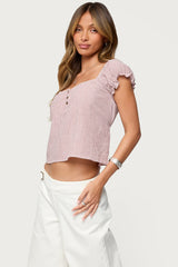 Rhory Pinstripe Babydoll Top