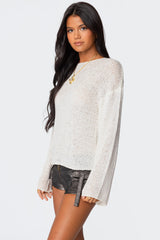 Drop Shoulder Light Knit Sweater