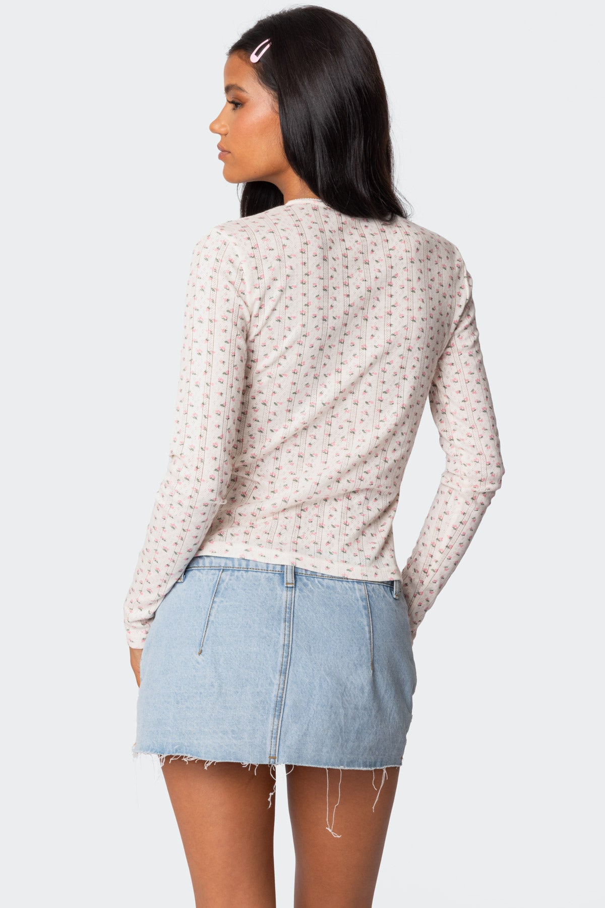 Emery Printed Pointelle Top