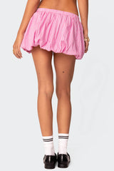 Hila Pinstripe Bubble Mini Skirt