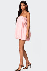 Met Strapless Bubble Mini Dress