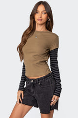 Eliana Layered Long Sleeve T Shirt