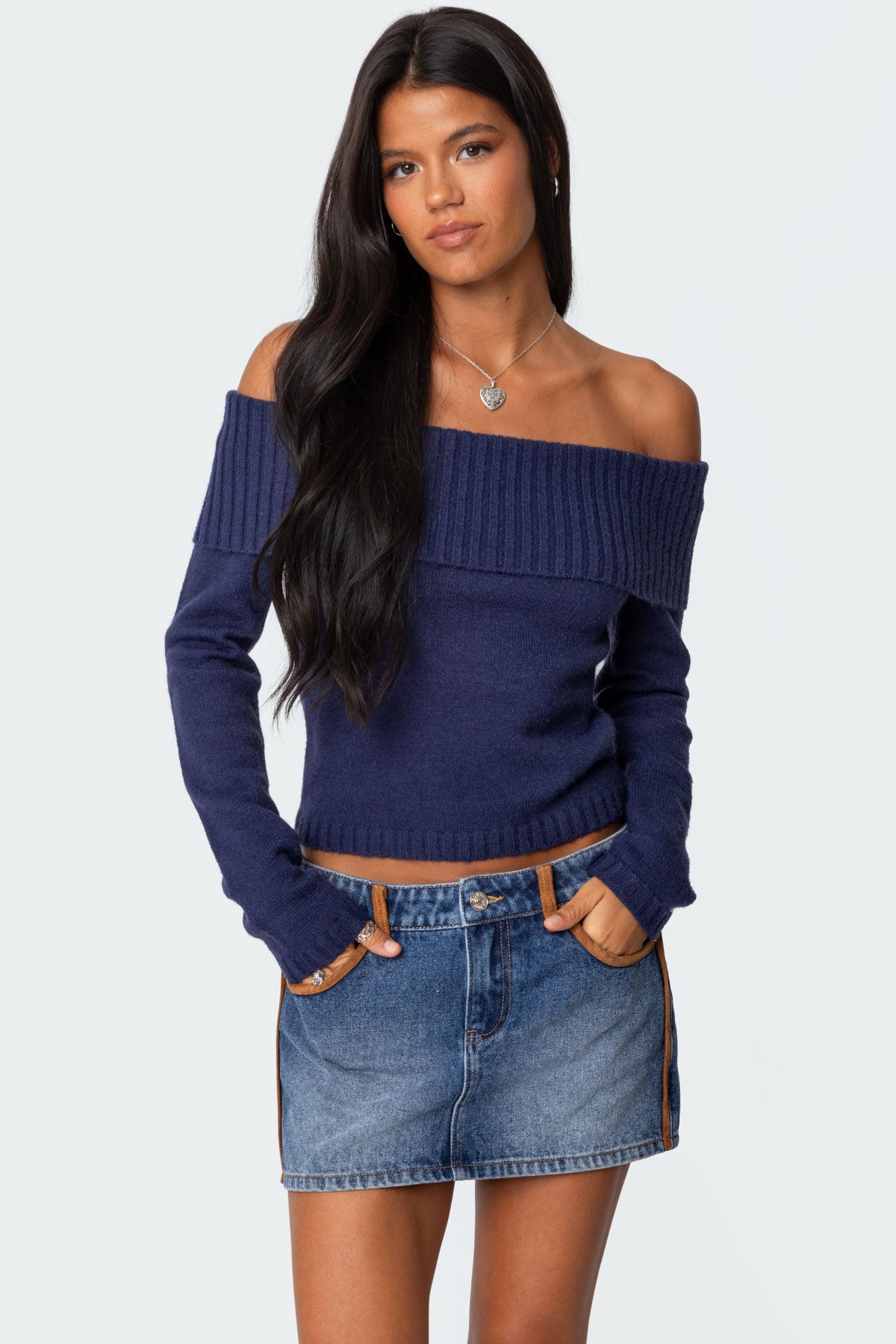 Tamara Fold Over Knit Top