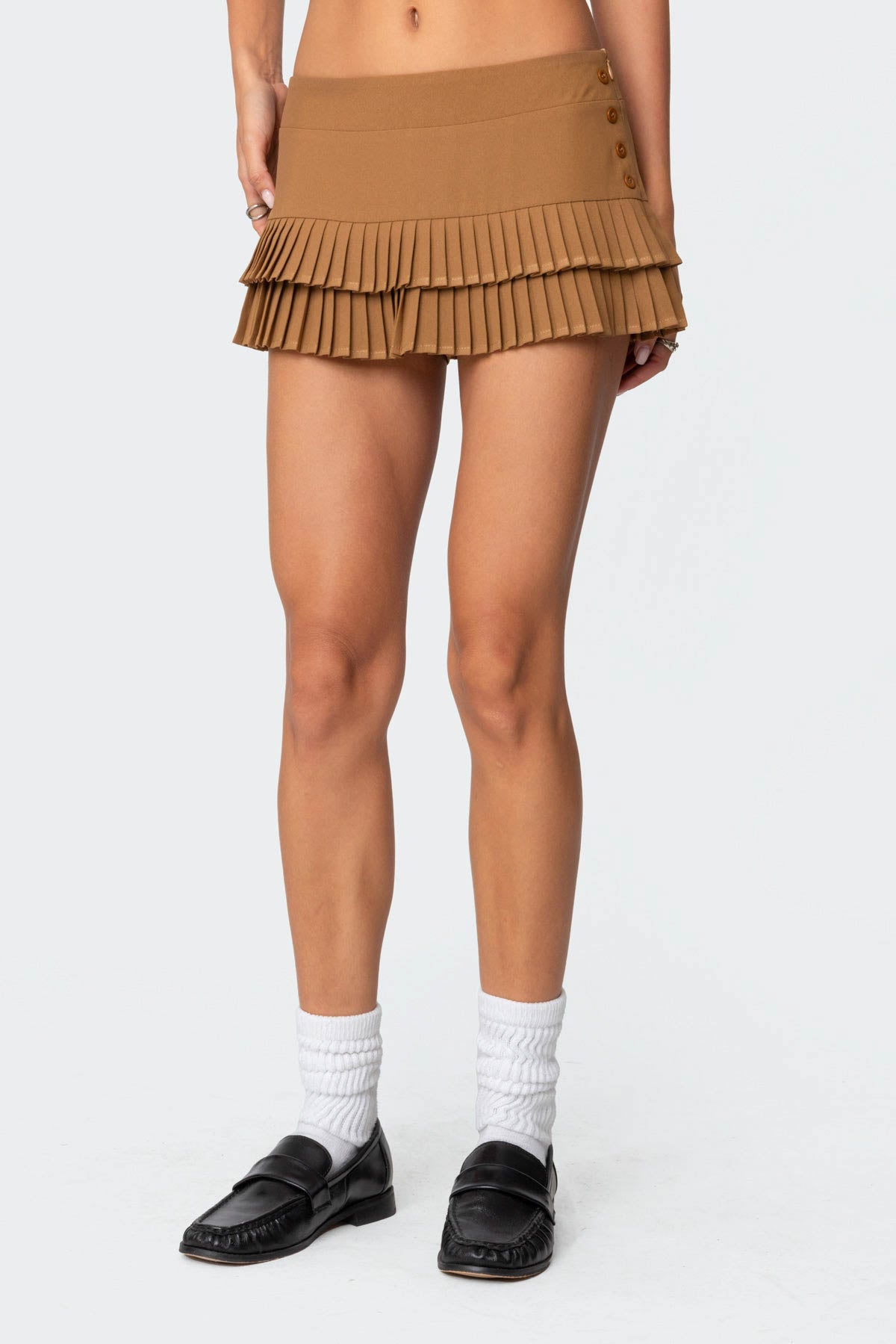 Double Pleated Mini Skort