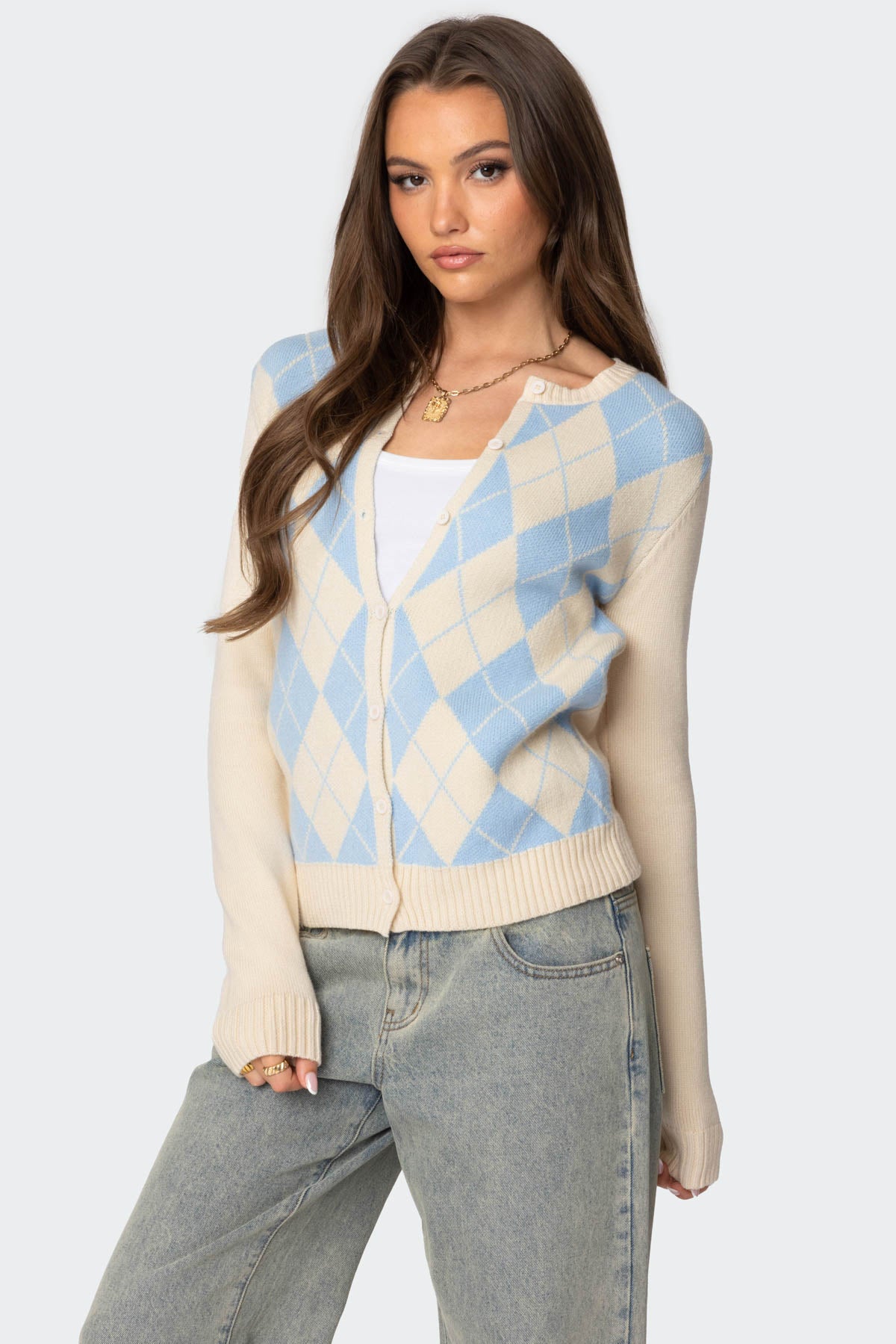 Maybelle Argyle Cardigan