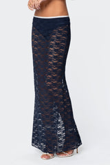 Vara Sheer Lace Maxi Skirt